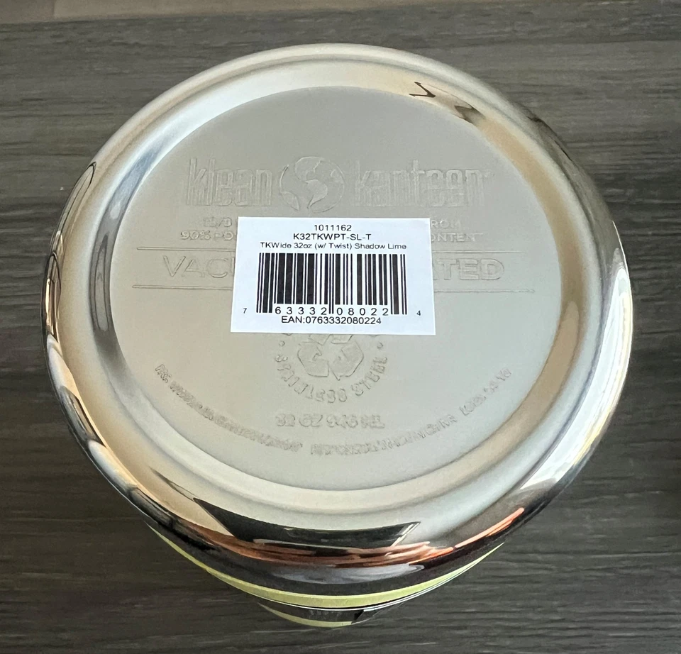 Botella aislante Klean Kanteen 32 oz - Cal sombra - Acero inoxidable - Nueva Foto 3 de 4