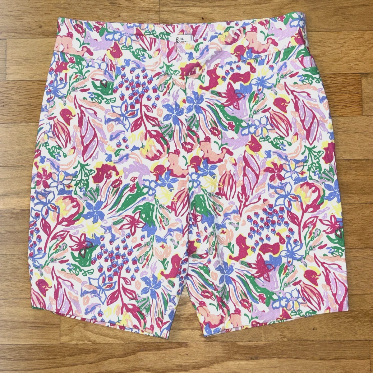 Jupe-Short Courte Rose Courbée Kim Rogers - Taille 1X (Plus Size) - Très Bon État