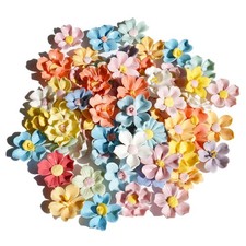 30 Pieces 3D Ceramic Flower Mosaic Tiles for Art Crafts, Multicolored Petal