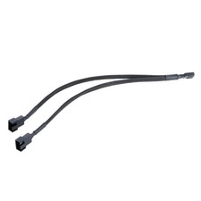 4-Pin PWM to Dual PWM Sleeved Computer Case Fan Power Y-Splitter Adapter Cable z