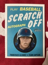 Francisco Alvarez 2020 Topps Heritage Minors AUTO Rookie # /99 Scratch Off Mets