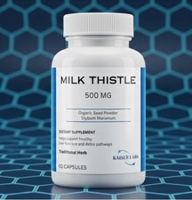 Organic Milk Thistle Seed Powder Capsules - Liver Detox Cleanse - 60ct Fresh