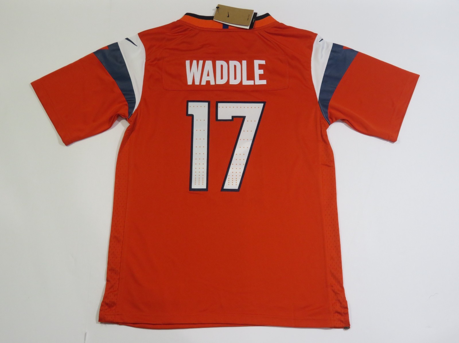 Jaylen Waddle #17 Denver Broncos Men's Game Jersey Orange