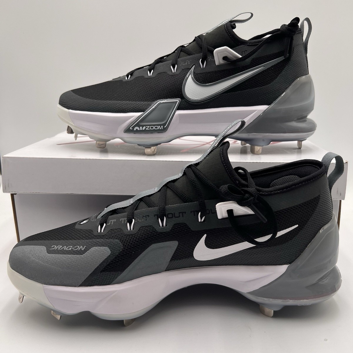 Nike Force Zoom Trout 9 Elite Mens 13 Baseball Cleats Metal Black
