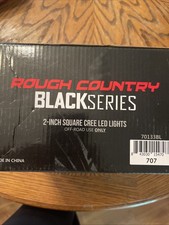 Rough Country 2 Black Series Square Cree Cube Led Lights Flood - 70133bl