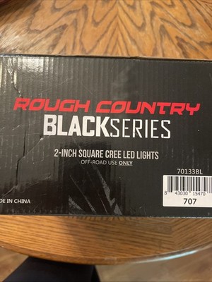 Rough Country 2'' Black Series Square CREE Cube LED Lights | Flood - 70133BL