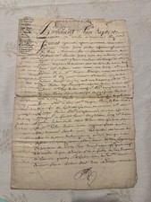 1699 Important manuscript notarial deed (constitution c d’un canon), Thunder,