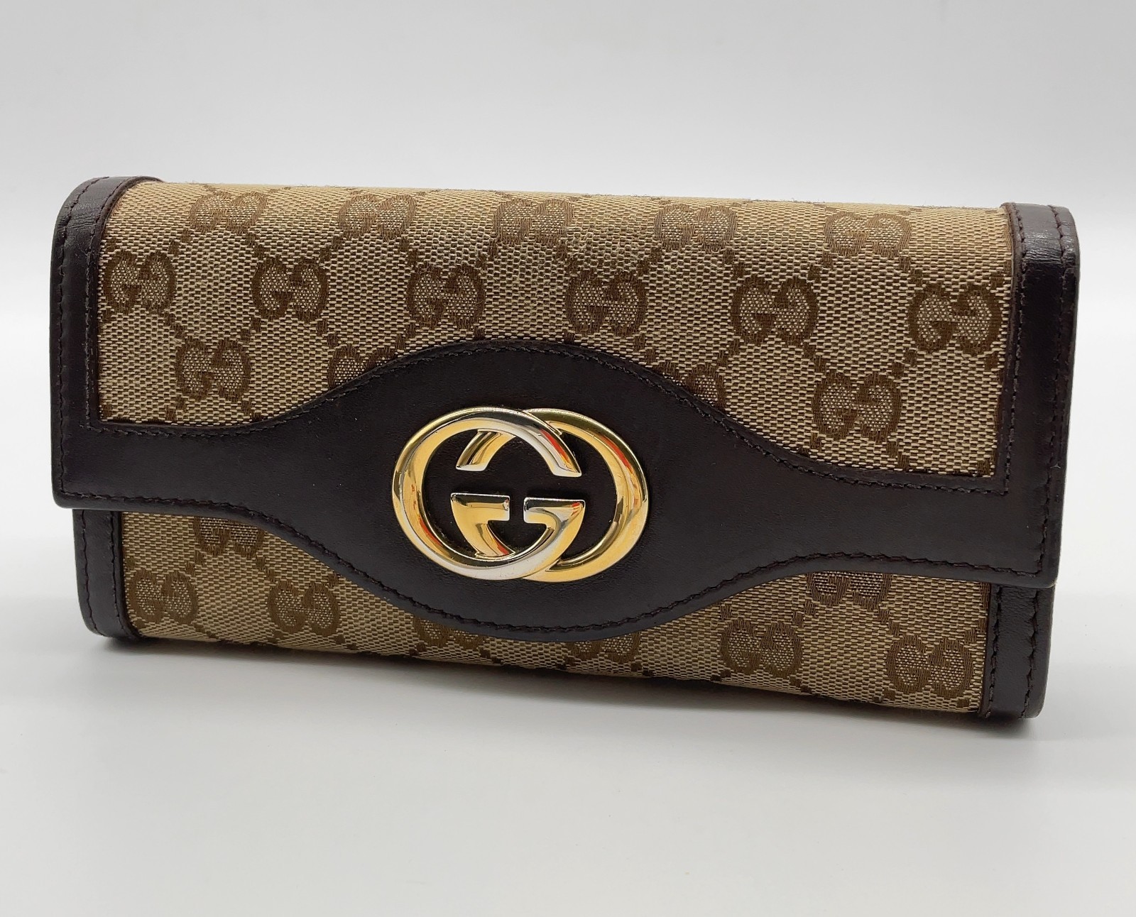 Auth Gucci GG Interlocking G /Micro guccissima wa… - image 13