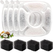8 Pcs Replacement Filters Sponges for Veken 95oz/2.8L Pet Fountain, Cat Wate...