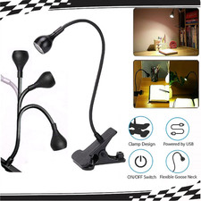 LED Lamp Laptop Computer Clip On Bed Desk Table USB Reading Light Flexible