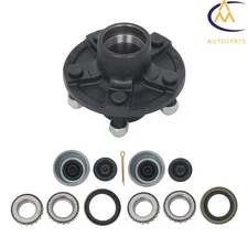For 2000 lbs 1" or 1-1/16" Straight Axle 5 Lug 4.5" Trailer Hub Bearing Assembly