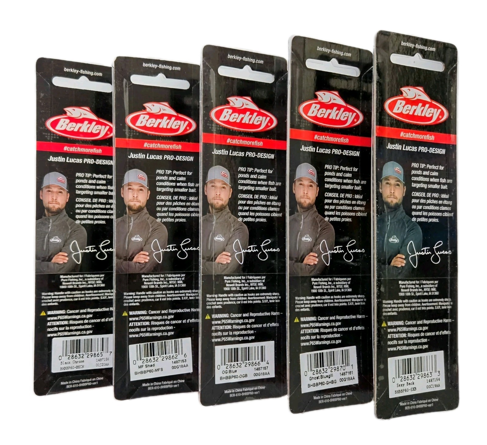 (Set of 5) Berkley Bullet Pop 60 Topwater Poppers 1/5 oz, 2-1/4" 5 Colors In Set - Image 16