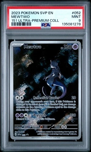 2023 POKEMON SVP EN-SV BLACK STAR PROMO 151 ULTRA-PREM COLL #052 MEWTWO PSA 9