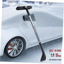 3 In 1 Snow Brush and Ice Scraper for Car Windshield Extendable Snow Grey