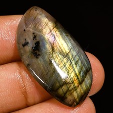 Natural Labradorite Fancy Shape Cabochon Loose Gemstone 23.5 Ct 33X17X5mm A18610