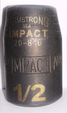 Armstrong 20-816 12 X 12 Drive Impact Socket 12pt. Usa Armstrong 20-816 12 X 12 Drive Impact Socket 12pt. Usa