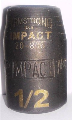 Armstrong 20-816 1/2'' x 1/2'' Drive Impact Socket 12pt. USA