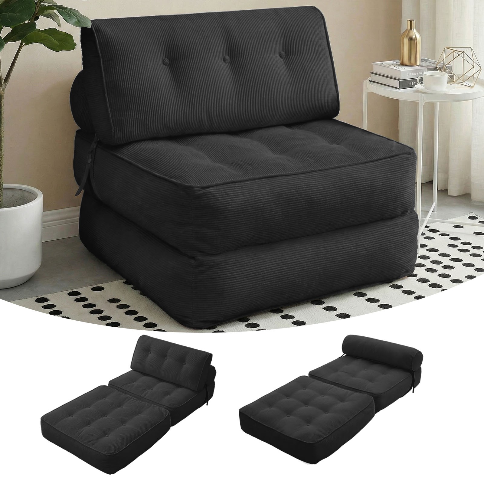 Single Folding Sofa Bed, Convertible Sleeper Chair Bed Couch