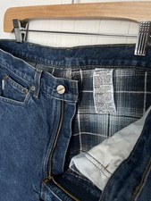 Vintage CARHARTT B21 DST Flannel Lined Denim Jeans ~ Men’s 32x32 ~ MADE IN USA