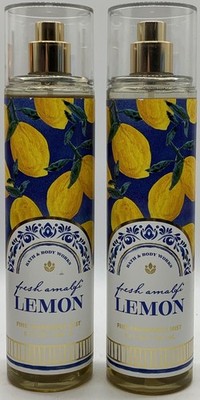 x2 Bath & Body Works FRESH AMALFI LEMON Spray Fine Fragrance Mist 8 oz TWO