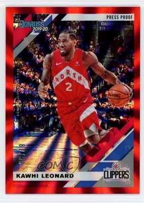 2019-20 Panini Donruss Press Proof Red Laser /99 Kawhi Leonard #187 6o3