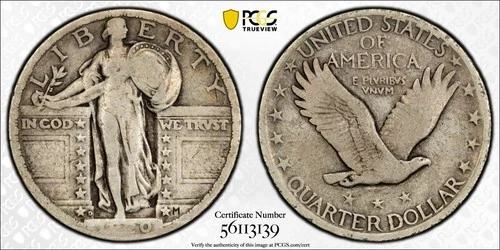 1920 D Standing Liberty Quarter  PCGS VG 10   Sharp Original Better Date