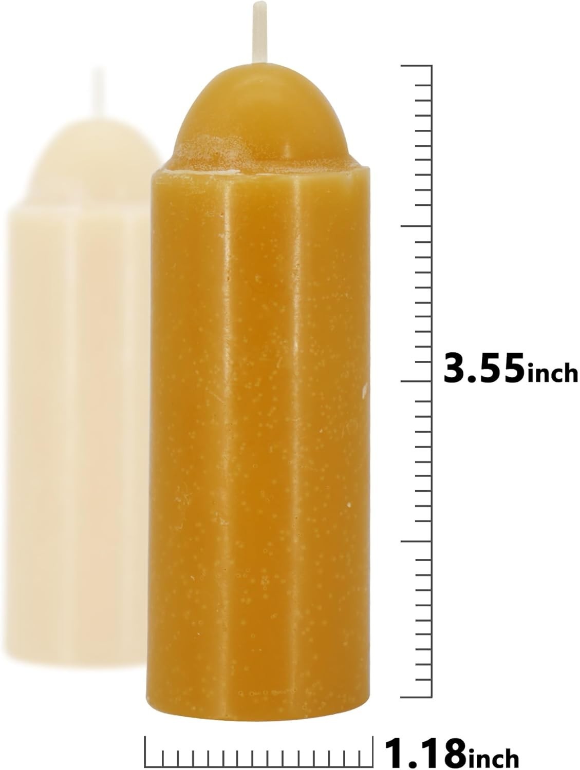 15-Hour Natural Beeswax Candles Compatible with Candle Lanterns - Smokeless C