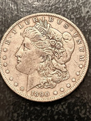 1890 O Morgan Silver Dollar 90% Silver Coin, Circulate AU