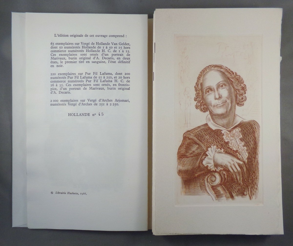 Livre MARIVAUX - LA COMMERE édition Originale Posthume N°45 Sur Hollande, Frontispice DECARIS
