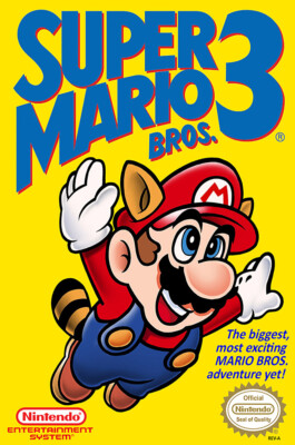 Super Mario Bros. 3 BOX ART Nintendo NES Premium POSTER MADE IN