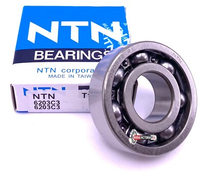 NTN 6203 C3 Deep Groove Ball Bearing, Open Type, No Seals 17x40x12 mm