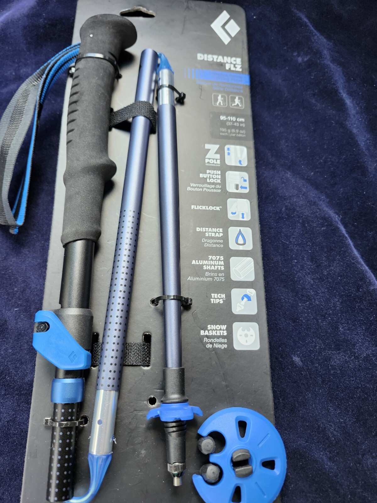 Bastones de trekking Black Diamond Distance FLZ 95-110 cm - UPC# 7936615305