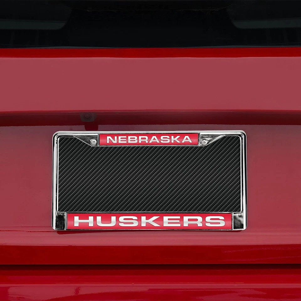 Nebraska Cornhuskers Chrome Metal Laser Cut License Plate Frame - Image 2 of 4