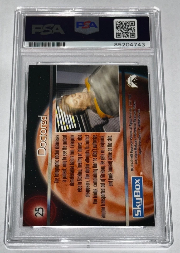Tarjeta de novato firmada por Robert Picardo "EMH Doctor" 1995 Skybox STAR TREK Voyager PSA Foto 3 de 3
