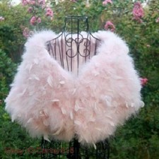 Wraps Shawl Ostrich Feather Furry Fur Bolero Shawl Cloak Wedding Bolero Brida