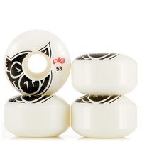 Pig Head Logo Natural Wheels White 53mm Pig Head Logo Natural Wheels White 53mm