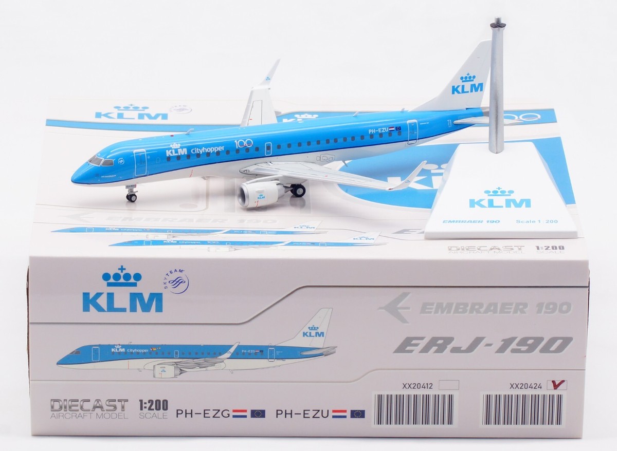 JC Wings 1:200 KLM Cityhopper EMBRAER ERJ-190STD Diecast