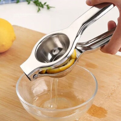 Lemon Juicer Squeezer Stainless-Steel Metal Press Garlic Clip