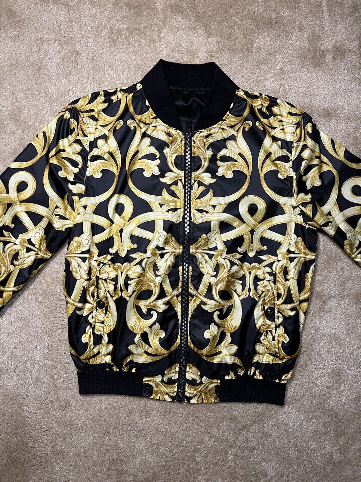 Versace Jacket men Barocco Gold - Size 54/L VNDS | eBay