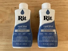 Rit Liquid Dye All Purpose 8 Ounce 2 Pack Bottles 88290, Royal Blue Wood Fabric