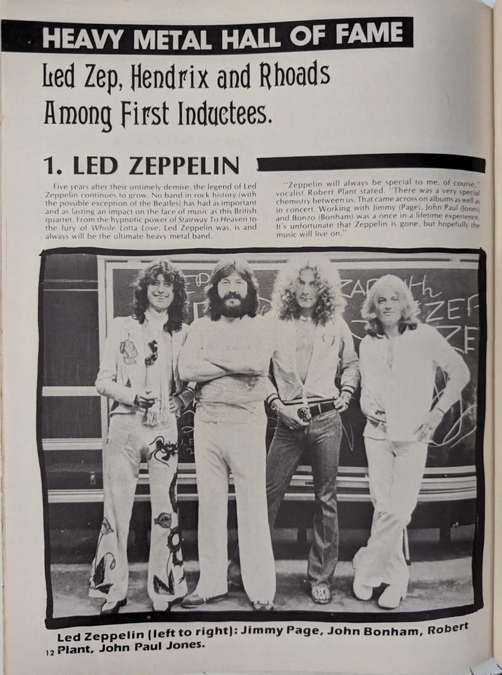 Hit Parader Spring 1985 Heavy Metal Awards 84 Motley Crue, Van Halen, Ratt, KISS - Image 4 of 4