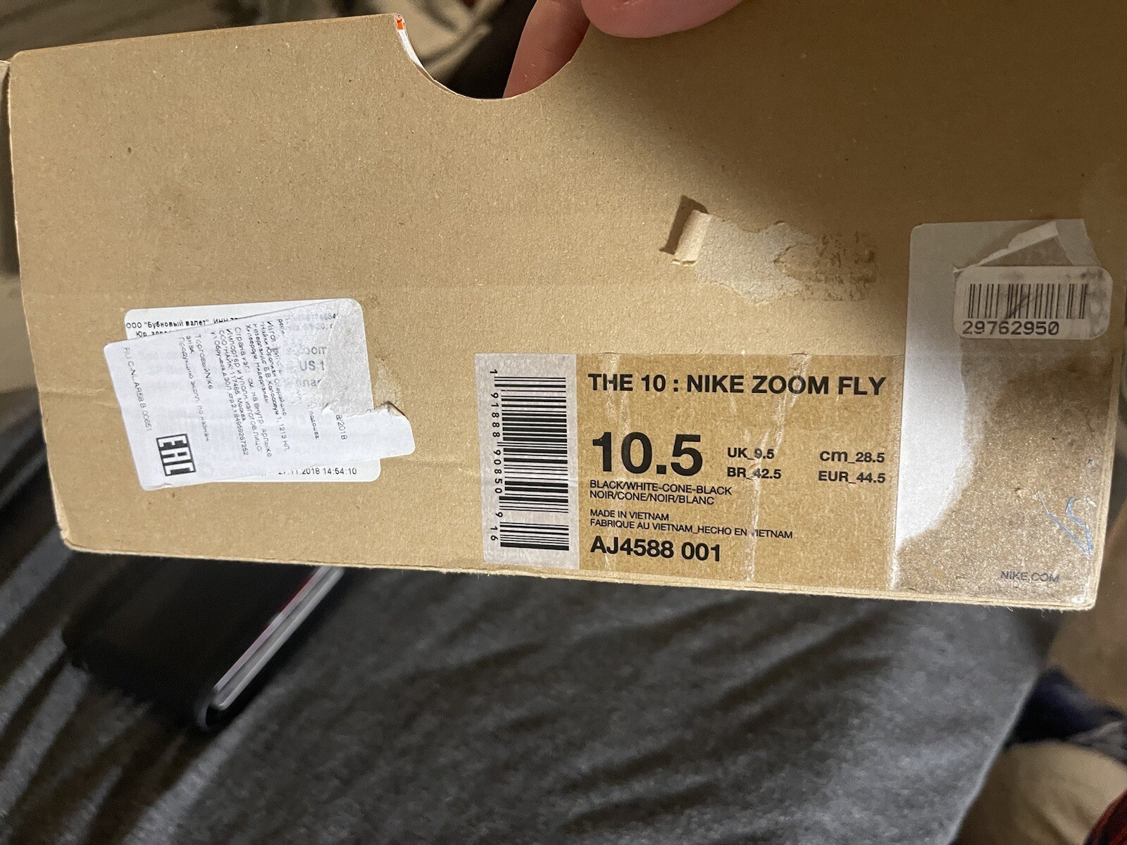 OFF WHITE X NIKE Taglia 10 5 Nike Zoom Fly SP x BIANCO SPORCO 2018