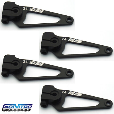 Braccio Servo In Alluminio A Spec 24T Nero - Per Hitec - Go Nitro Hobbies (GNH)