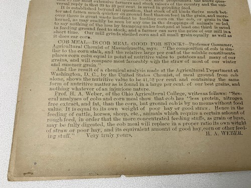 Nuevo molino de alimentación Lexinton, OH STAR 1892 - Anuncio impreso de fabricación Star - Imagen 9 de 11