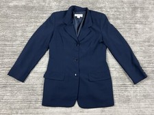 Liz Claiborne Collection Blazer Womens 10 Blue 3 Button Front Vintage