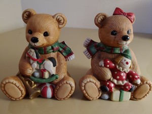 porcelain teddy bear figurines