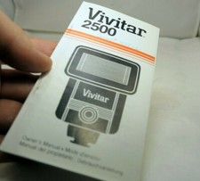 Vivitar 2500 Flash Manual instructions guide English Francais Espanol