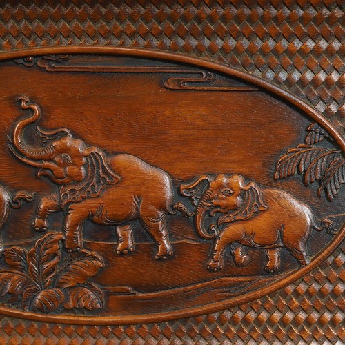 35 cm China natural Rosewood plate tray animal Elephant Wood tea tray teaboard - Picture 4 of 9