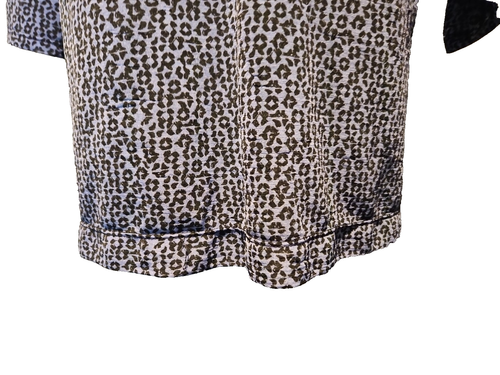 Croft & Barrow Classic Tee Shirt Top Size XXL Blue Leopard Abstract Cotton Knit - Picture 7 of 11
