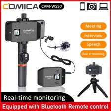 Comica CVM-WS50 Wireless Handheld Microphone System Tripod for Smartphone iPhone